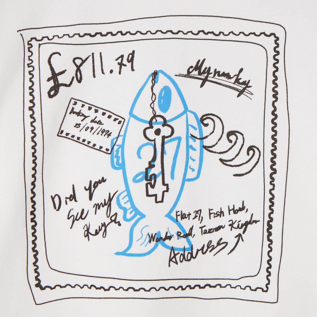 manipuri [マニプリ] 半袖Tシャツ お魚 [0161423012] 10 WHITE