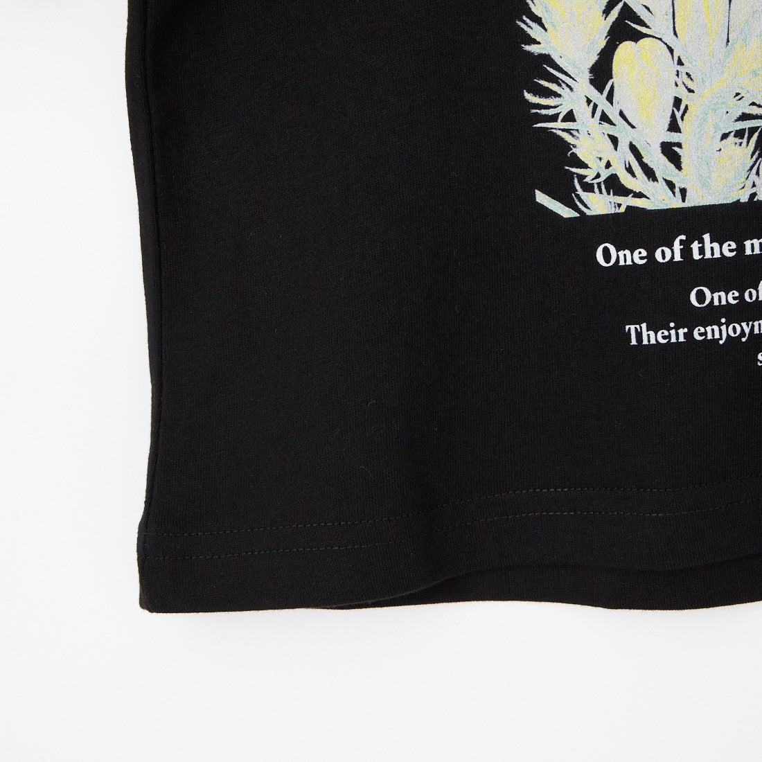 manipuri [マニプリ] 半袖Tシャツ ボタニカル [0161423002] 01 BLACK