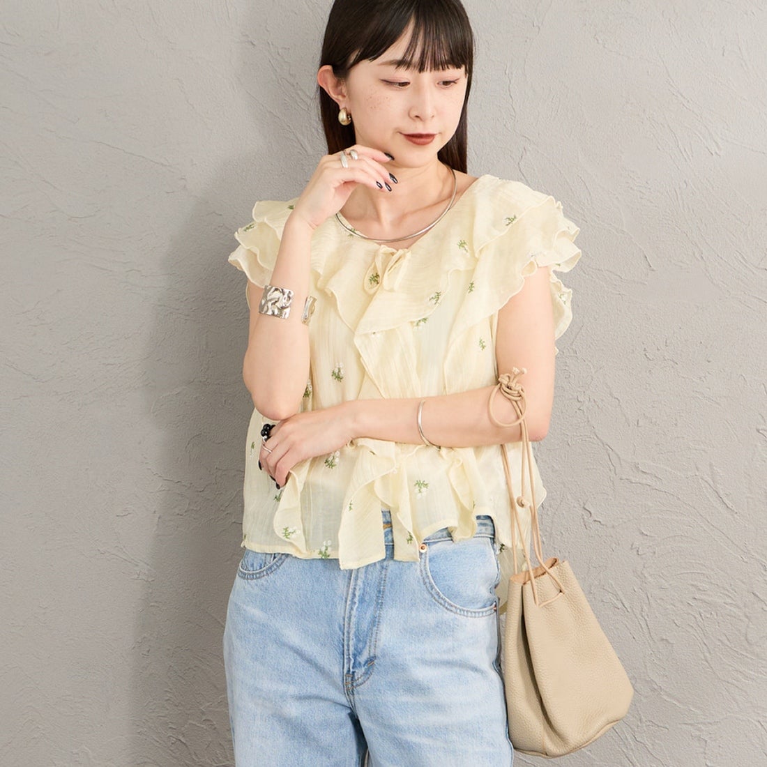 02 OFF&&モデル身長：150cm 着用サイズ：F&&