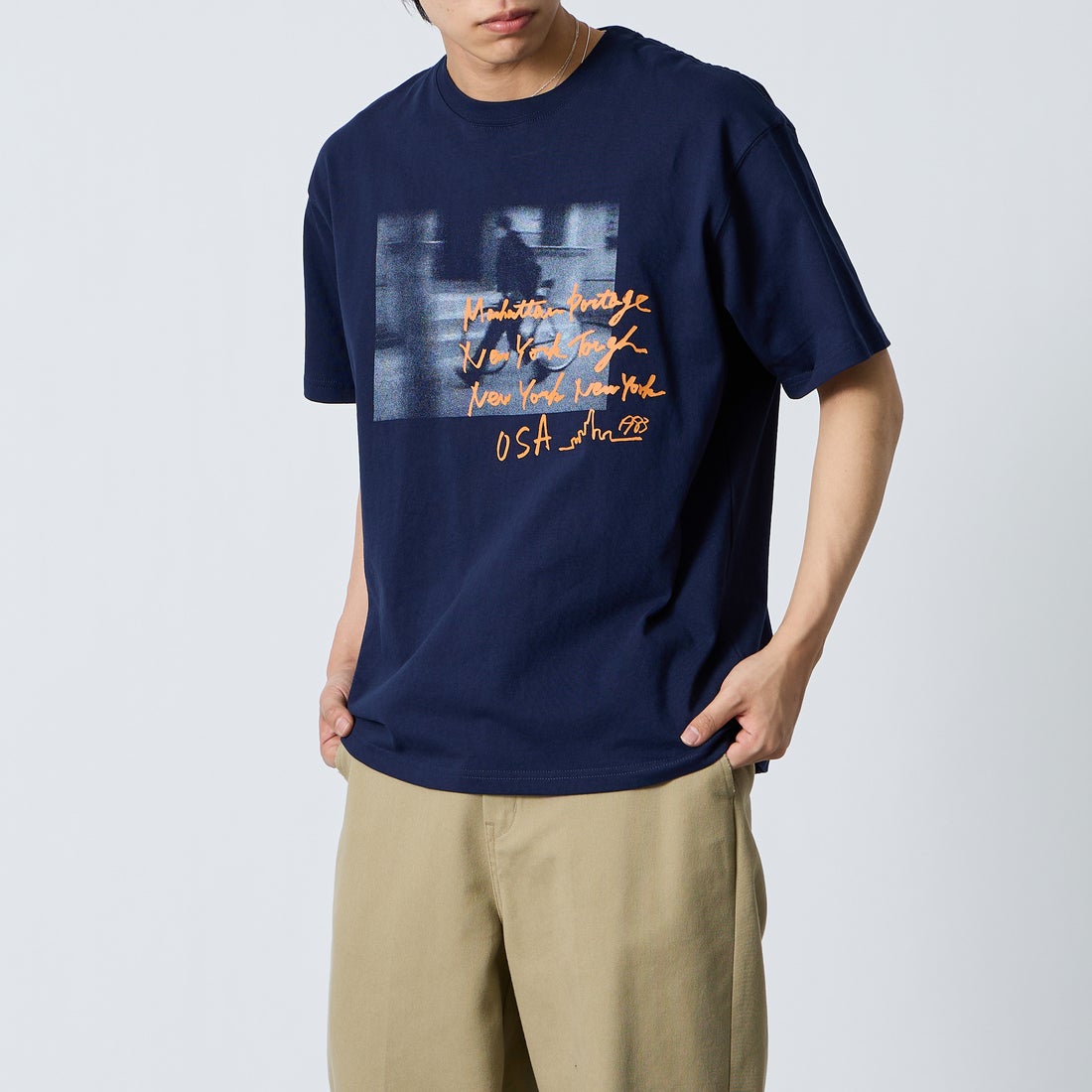 NAVY&&モデル身長：179cm 着用サイズ：L&&