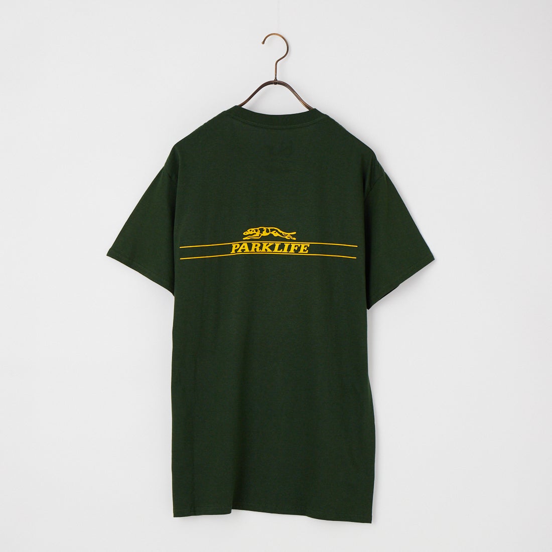 MUSIC TEE [ミュージックティー] ショートスリーブプリントTシャツ [PARKLIFE-ALUBUM] GREEN