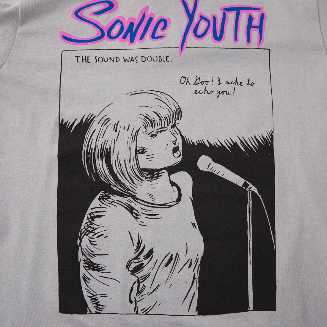MUSIC TEE [ミュージックティー] ショートスリーブプリントTシャツ [ECHO] SILVER