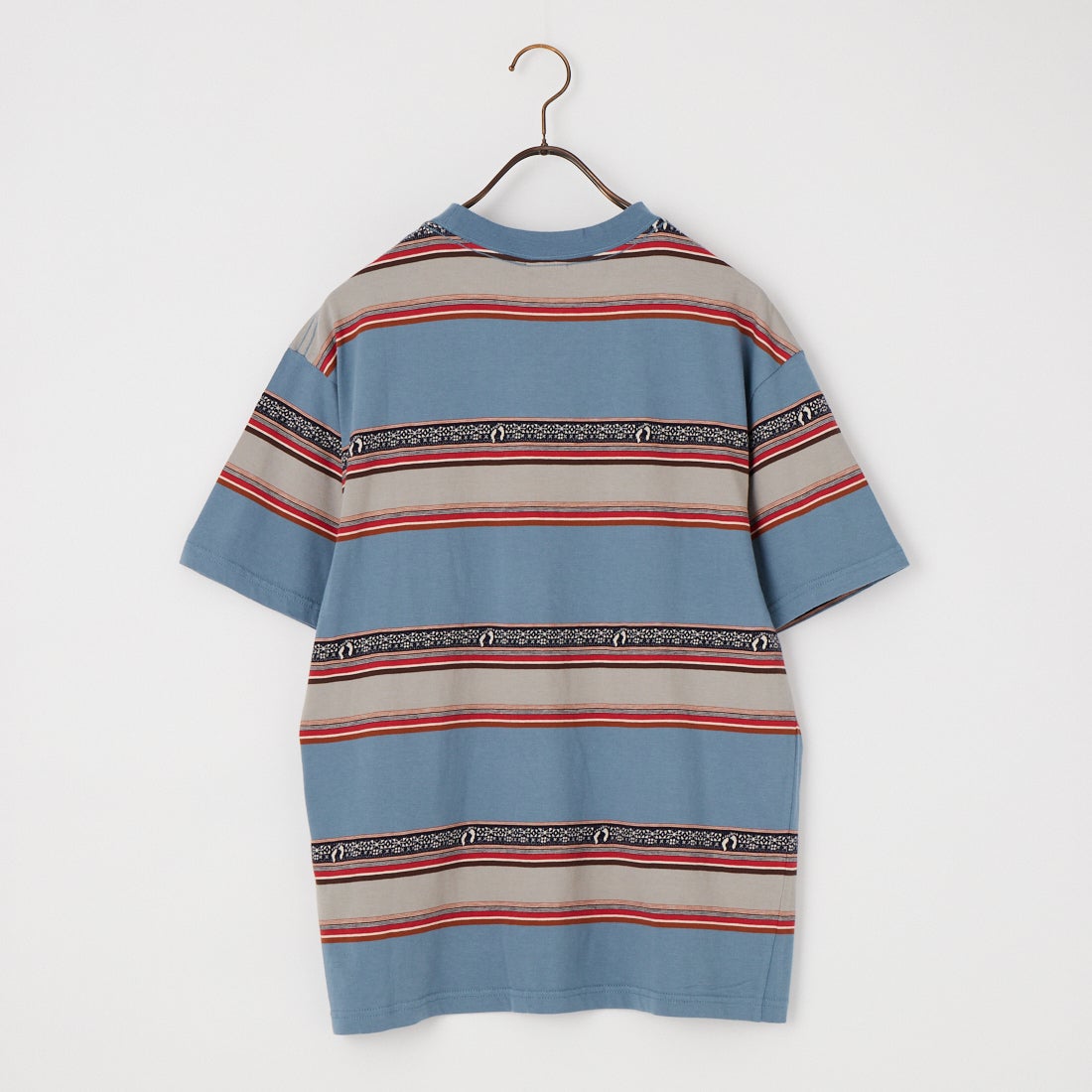 HANG TEN [ハンテン] 70sジャガードTシャツ [26SS-06] BLU GRY