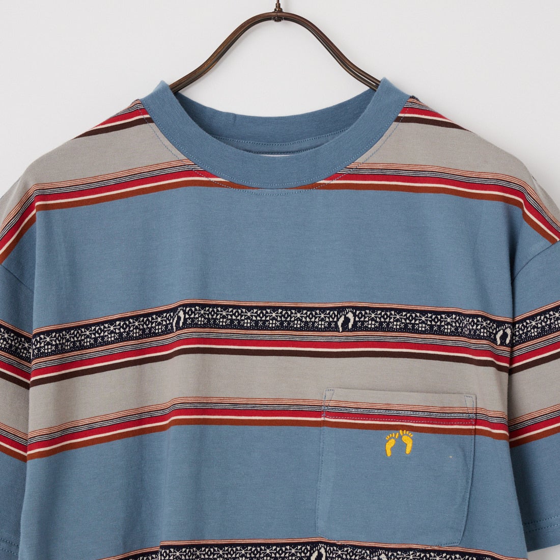 好配色HANG TEN ジャガードTシャツ HANG TEN [ハンテン] 70sジャガードTシャツ [26SS-06]｜ジーンズ