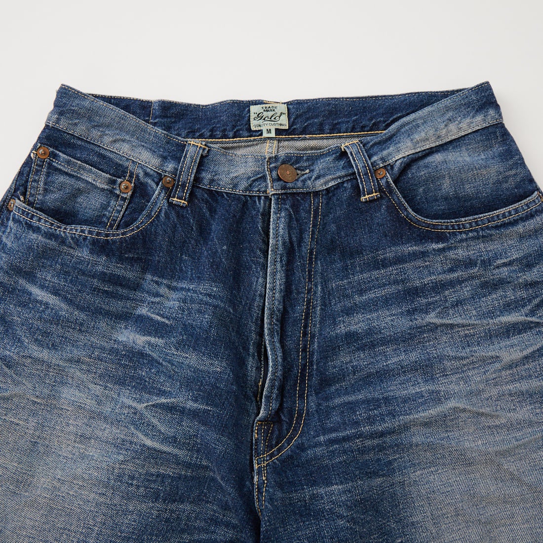 GOLD [ゴールド] 11.5oz 5ポケットワイドデニムパンツ [GL42621H] 128 NAVY
