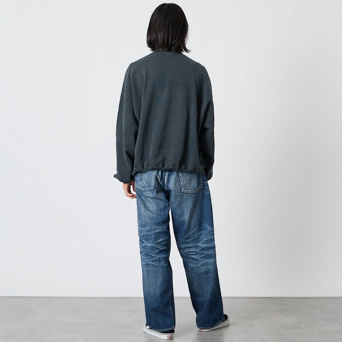 GOLD [ゴールド] 11.5oz 5ポケットワイドデニムパンツ [GL42621H] 128 NAVY &&モデル身長：175cm 着用サイズ：M&&