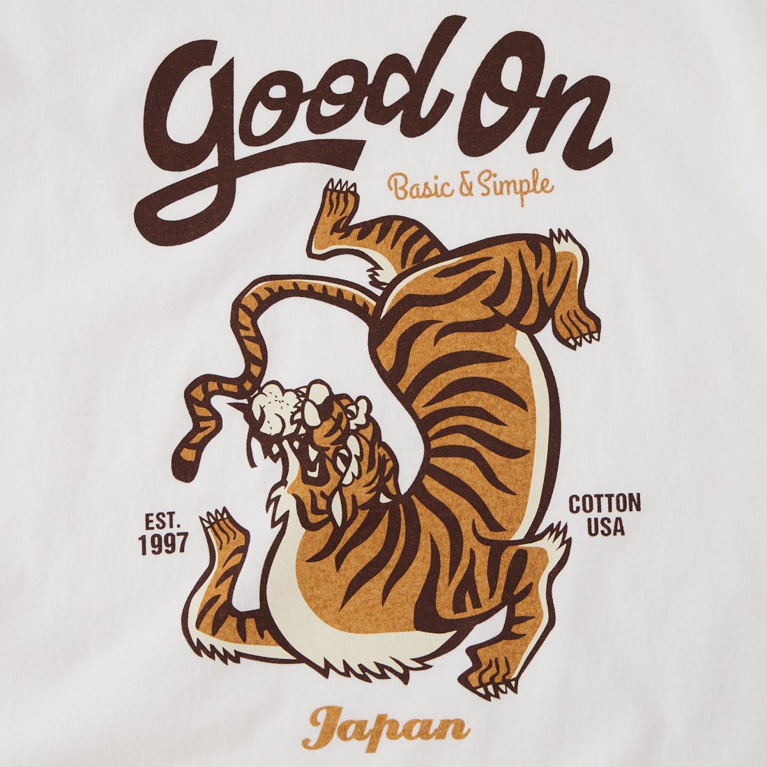 Good On [グッドオン] TIGER ショートスリーブTシャツ [OLSS1325P] WHITE