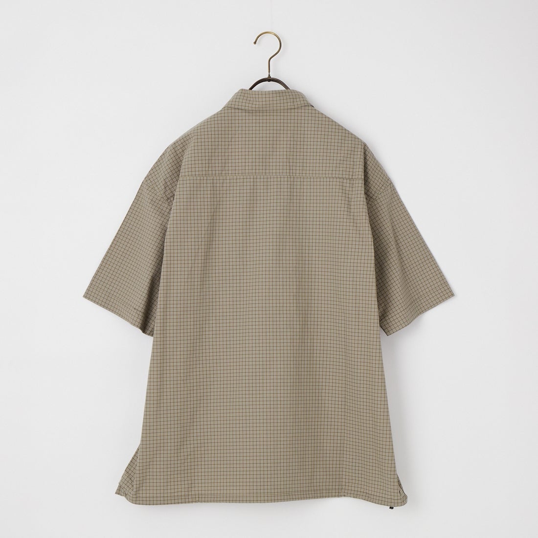 SLICK [スリック] ミニチェックドローストリングシャツ [5220273] 520 GRAY B