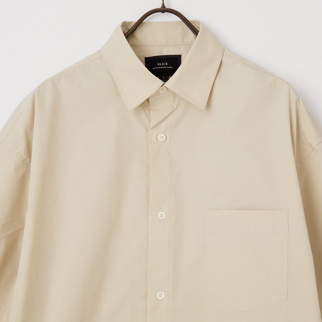 SLICK [スリック] コットンライクタイプライター ドローストリングシャツ [5220272] 520 GRAY B
