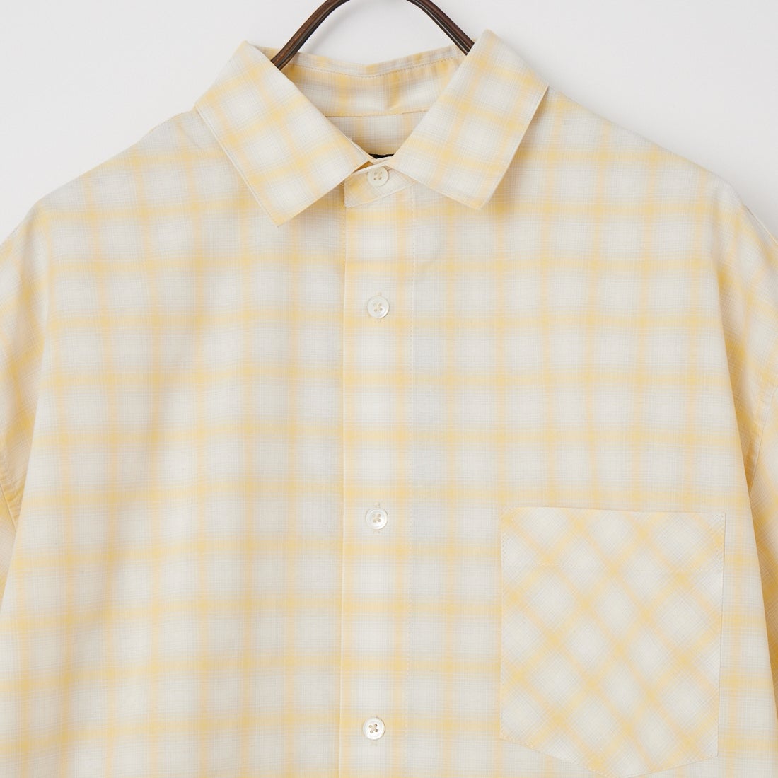 SLICK [スリック] オンブレチェックドローストリングシャツ [5220274] 900 WHITE