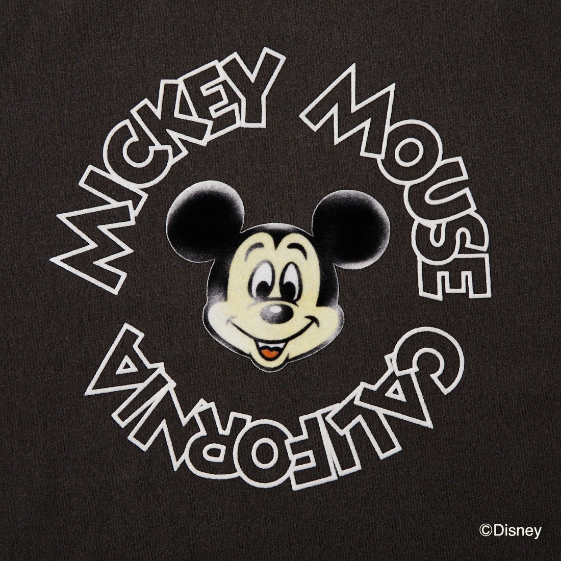 Jeans Factory Clothes [ジーンズファクトリークローズ] ダメージキャラクターTシャツ / MICKEY MOUSE [JFC-262-035] BLACK