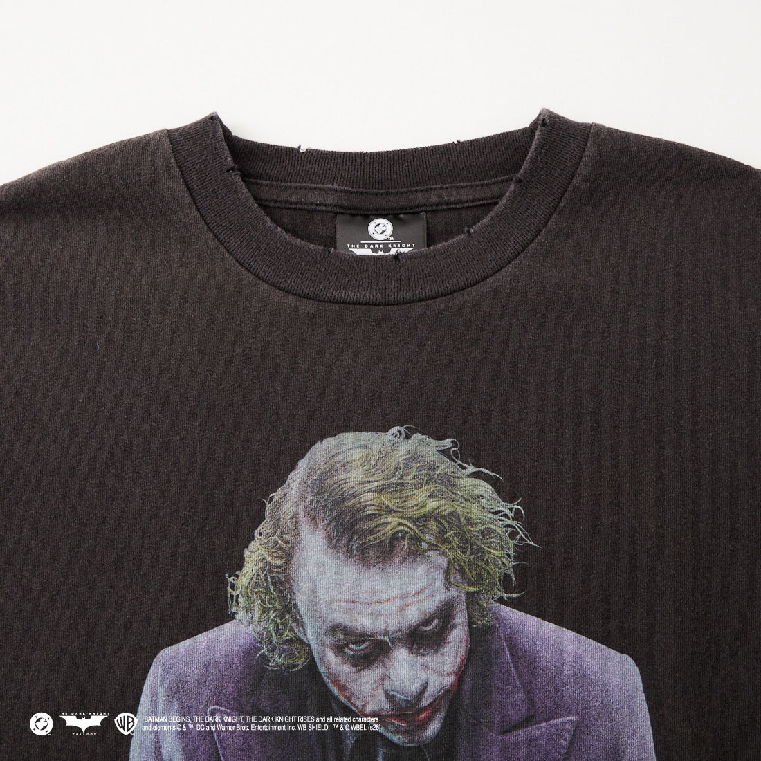 Jeans Factory Clothes [ジーンズファクトリークローズ] ダメージキャラクターTシャツ / THE JOKER [JFC-262-032] BLACK
