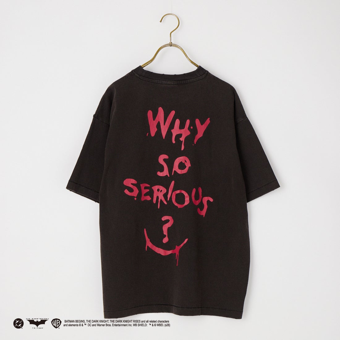 Jeans Factory Clothes [ジーンズファクトリークローズ] ダメージキャラクターTシャツ / THE JOKER [JFC-262-033] BLACK