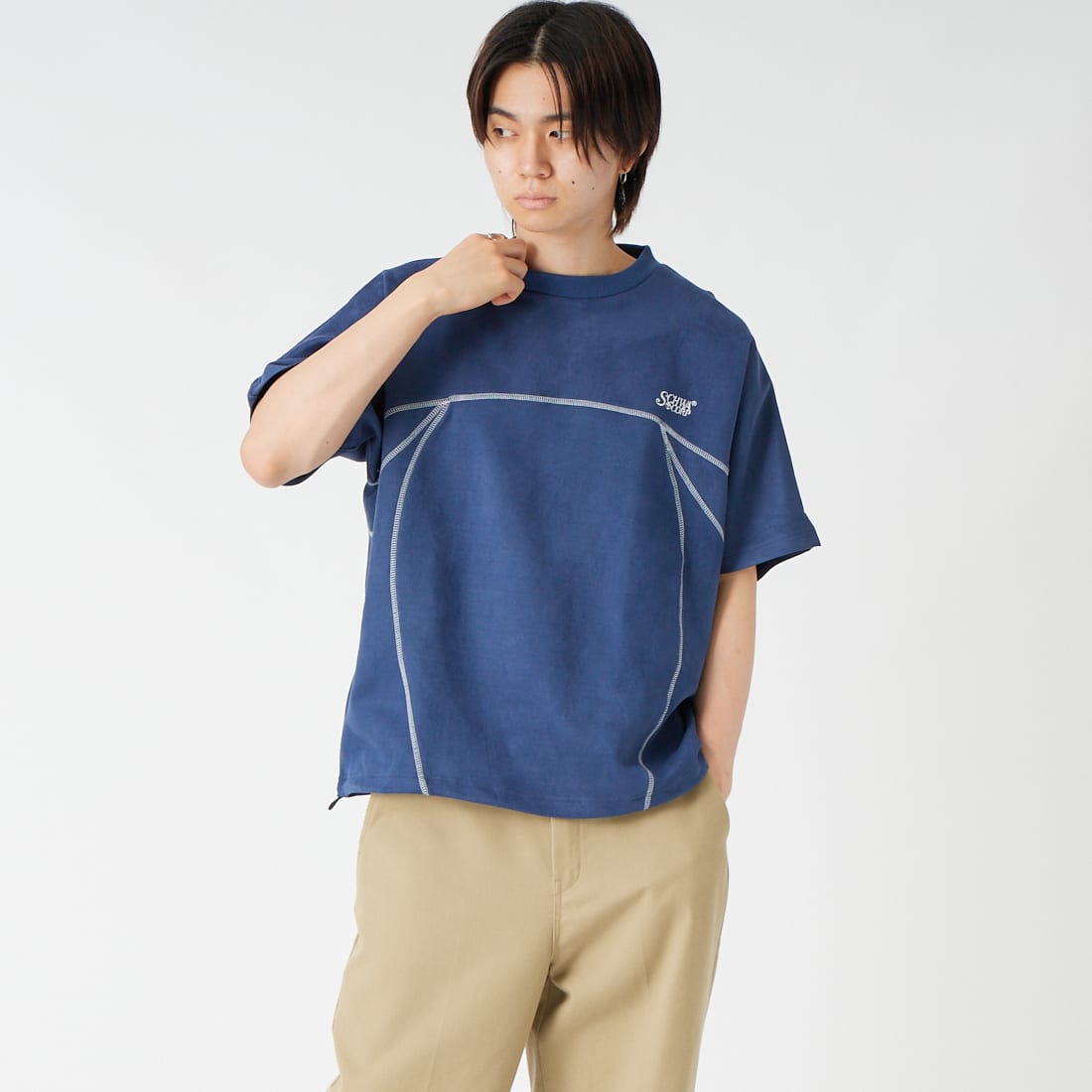 NAVY&&モデル身長：177cm 着用サイズ：M&&