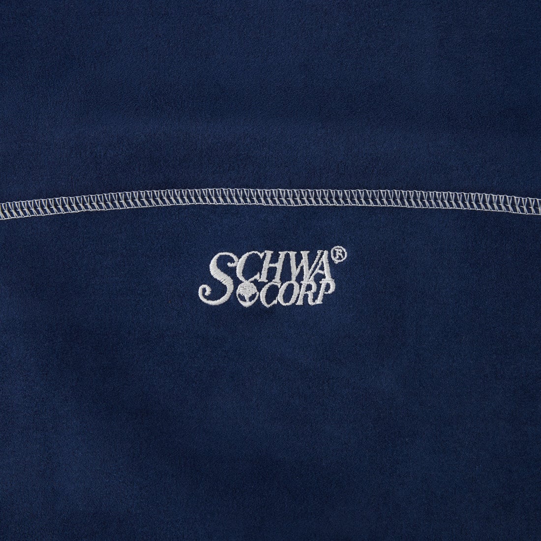 SCHWA CORP × JEANS FACTORY [シュワコープ × ジーンズファクトリー] フェイクスエードステッチTシャツ [SHA-262-044] NAVY