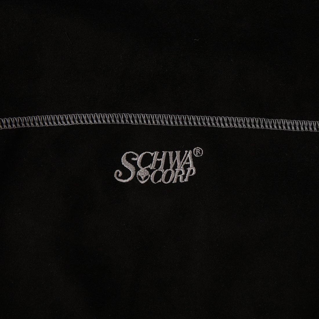 SCHWA CORP × JEANS FACTORY [シュワコープ × ジーンズファクトリー] フェイクスエードステッチTシャツ [SHA-262-044] BLACK