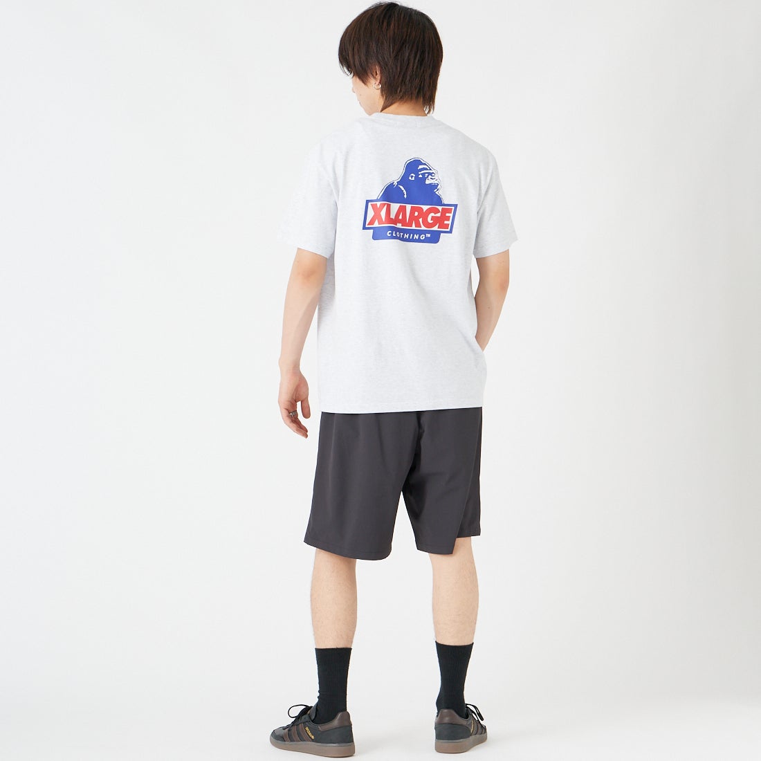 Noir Fabrik [ヌワールファブリック] DRYSCAPE ワイドショートパンツ [NF-262-025] CHARCOAL &&モデル身長：177cm 着用サイズ：M&&