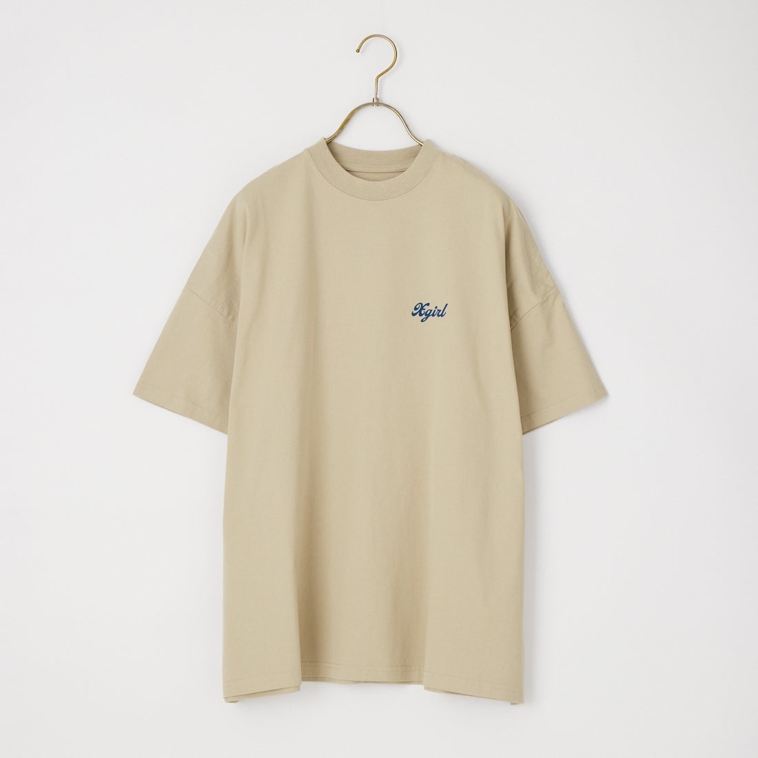 X-girl [エックスガール] スプレーフェイス 半袖Tシャツワンピース [105262041011] BEIGE
