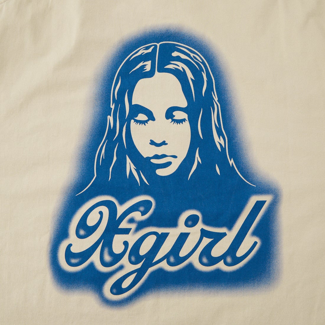 X-girl [エックスガール] スプレーフェイス 半袖Tシャツワンピース [105262041011] BEIGE