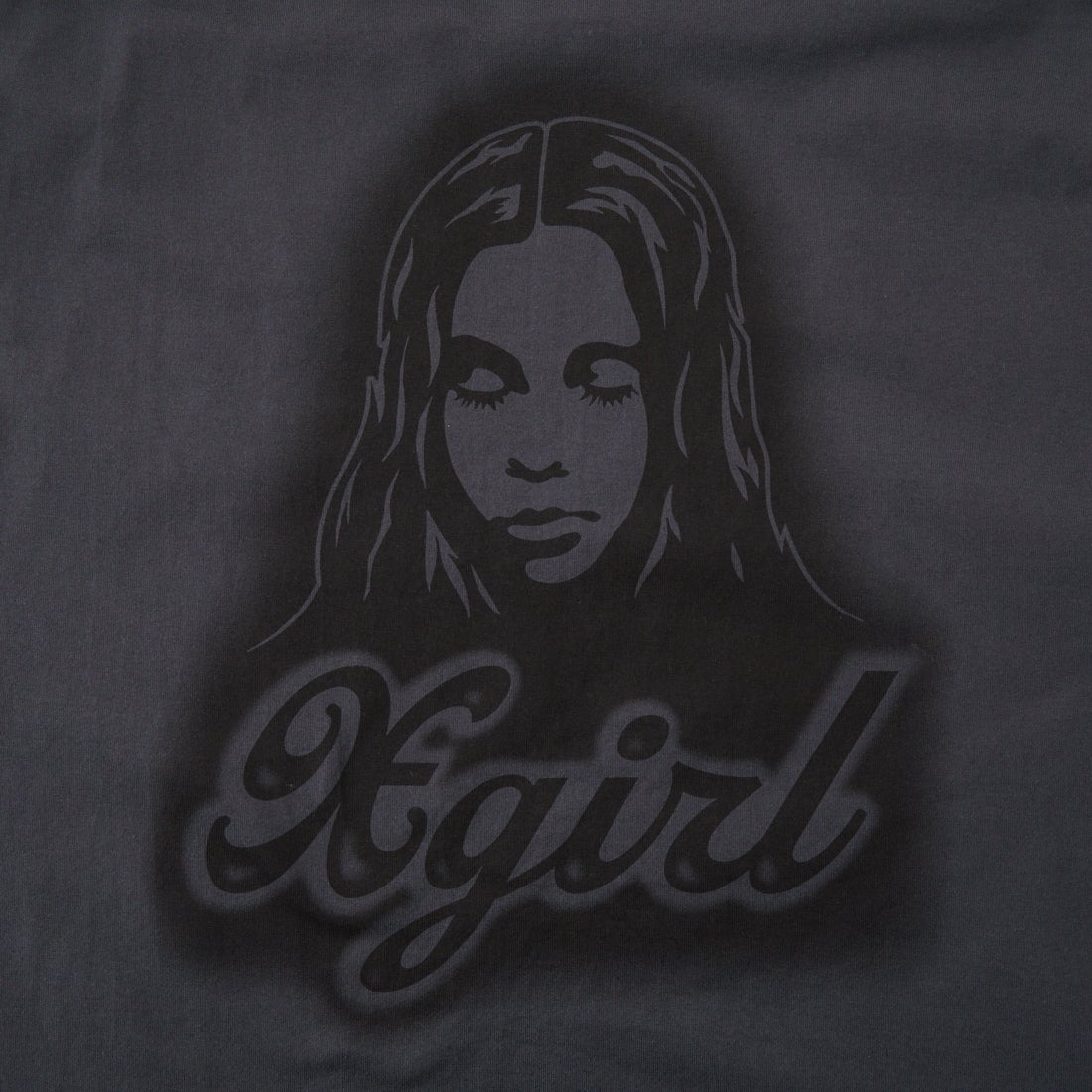 X-girl [エックスガール] スプレーフェイス 半袖Tシャツワンピース [105262041011] CHARCOAL