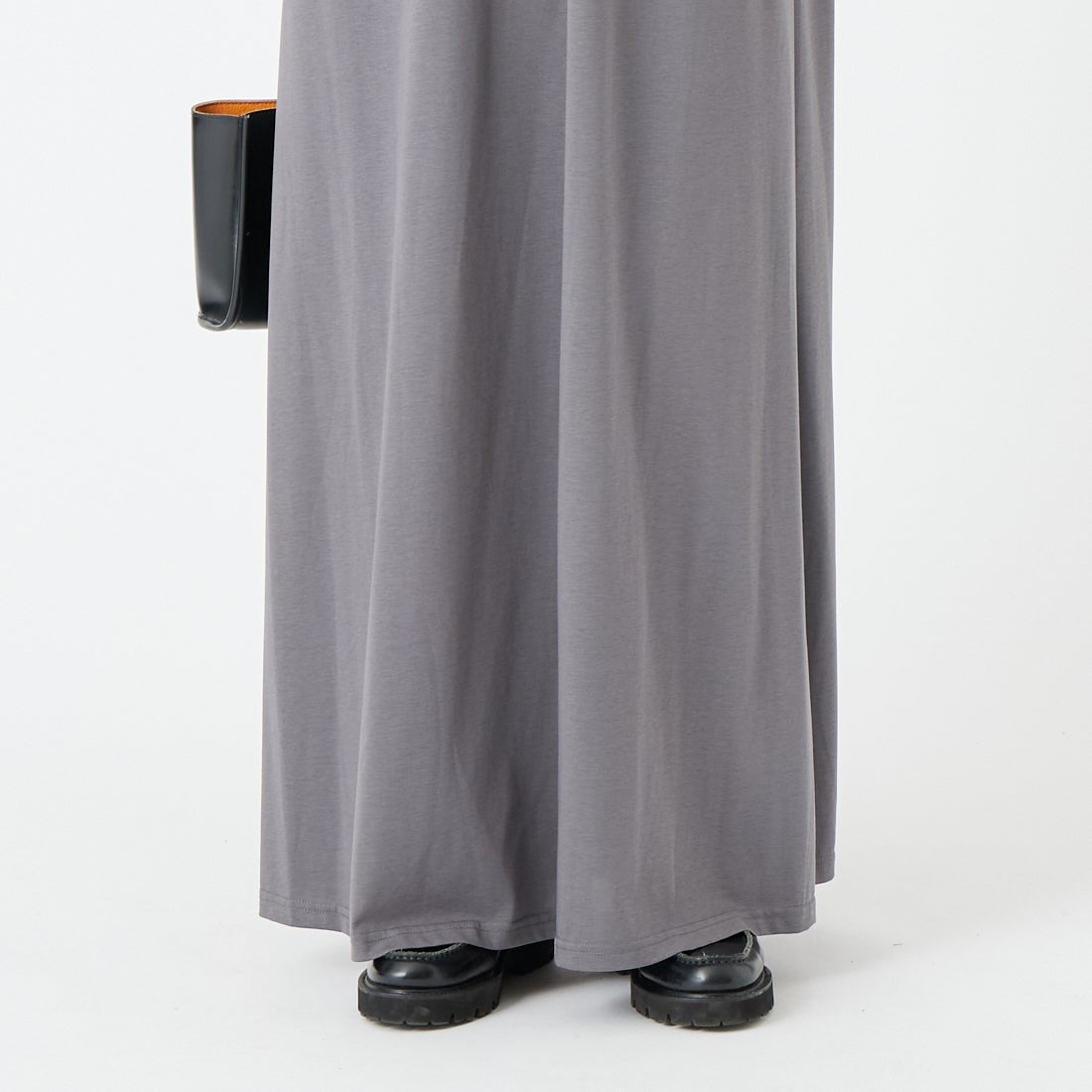 Jeans Factory Clothes [ジーンズファクトリークローズ] 接触冷感ノースリーブタックワンピース [21268058] 003 ﾁｬｺｰﾙ &&モデル身長：162cm 着用サイズ：38&&