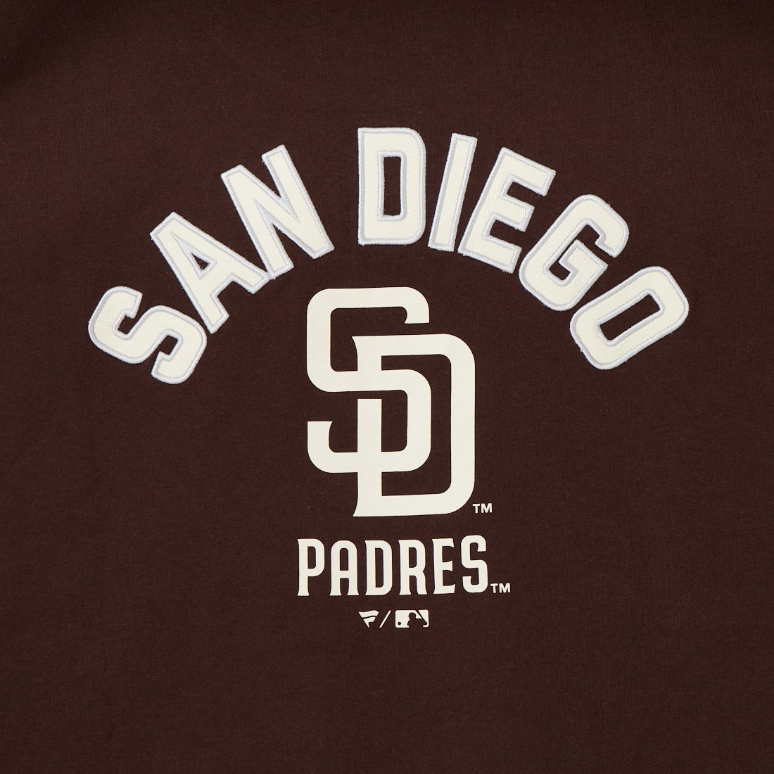 Fanatics [ファナティクス] 別注 MLBロゴ バックプリント ショートスリーブTシャツ [ML0126SS0012-JF] BROWN SD