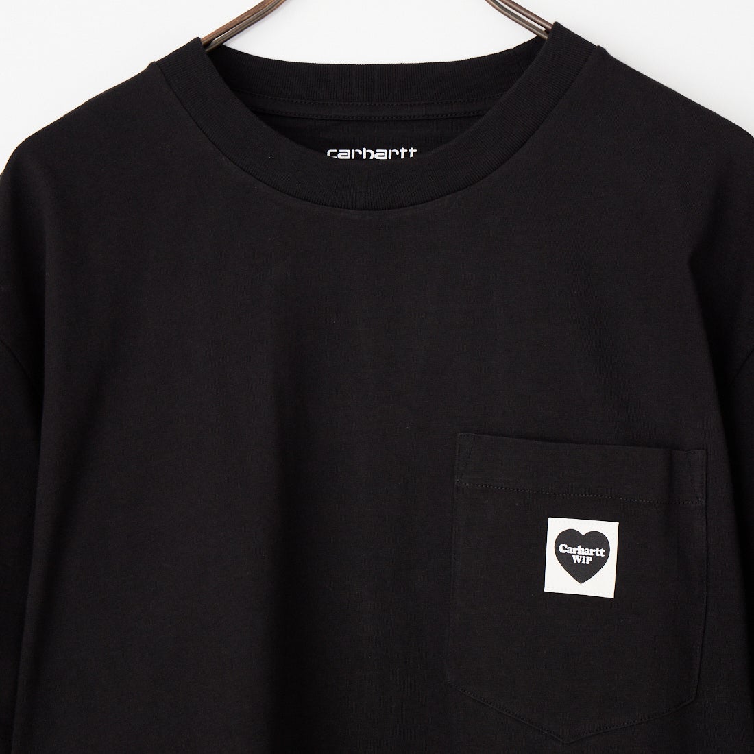 carhartt WIP [カーハートダブリューアイピー] ショートスリーブポケットハートTシャツ [I032128] BLACK/BLAC
