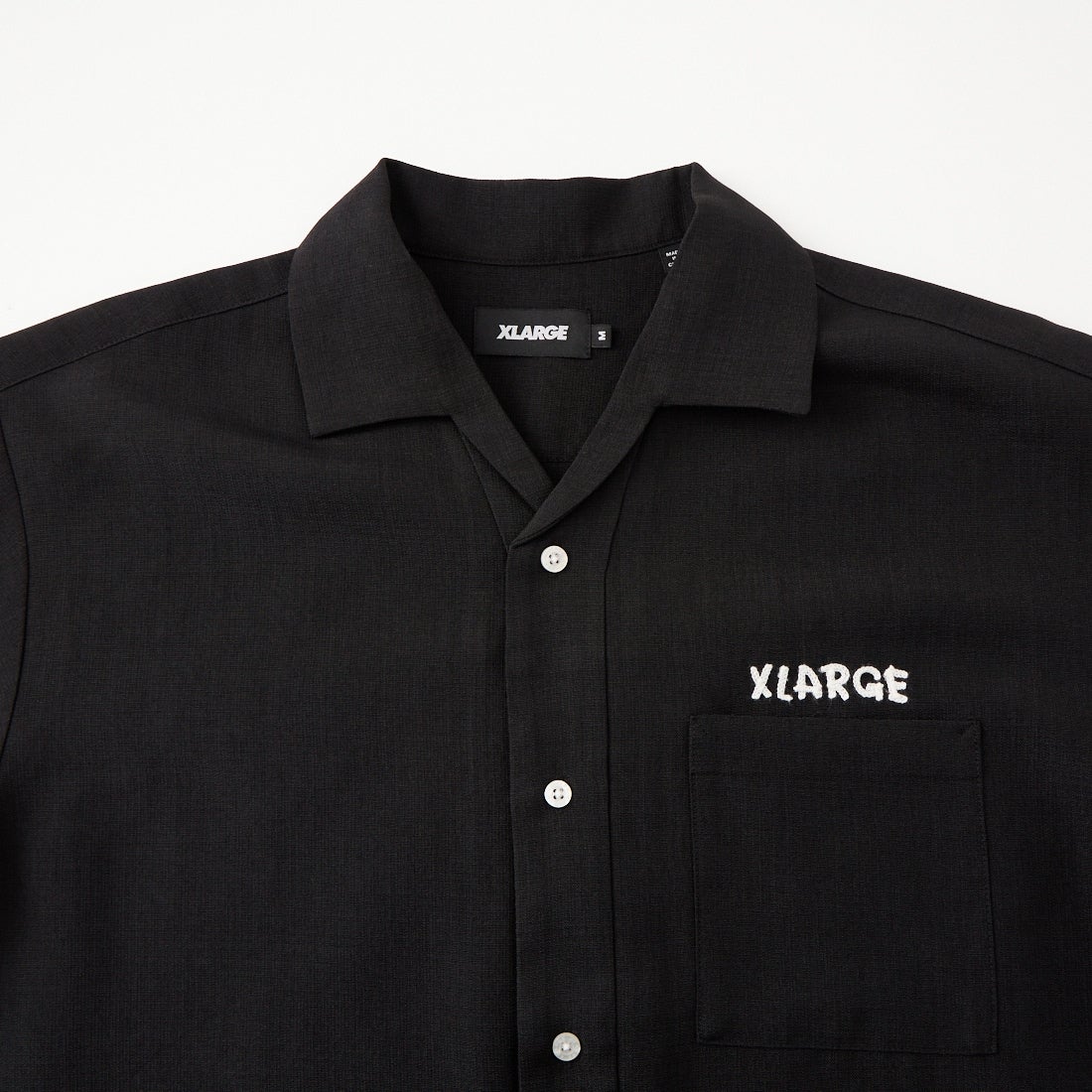 XLARGE [エクストララージ] 手書き風ロゴ刺繍 ショートスリーブシャツ [101262014002] BLACK