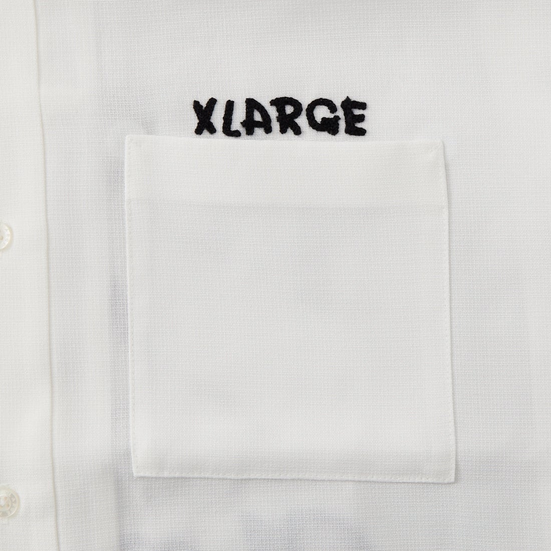 XLARGE [エクストララージ] 手書き風ロゴ刺繍 ショートスリーブシャツ [101262014002] WHITE