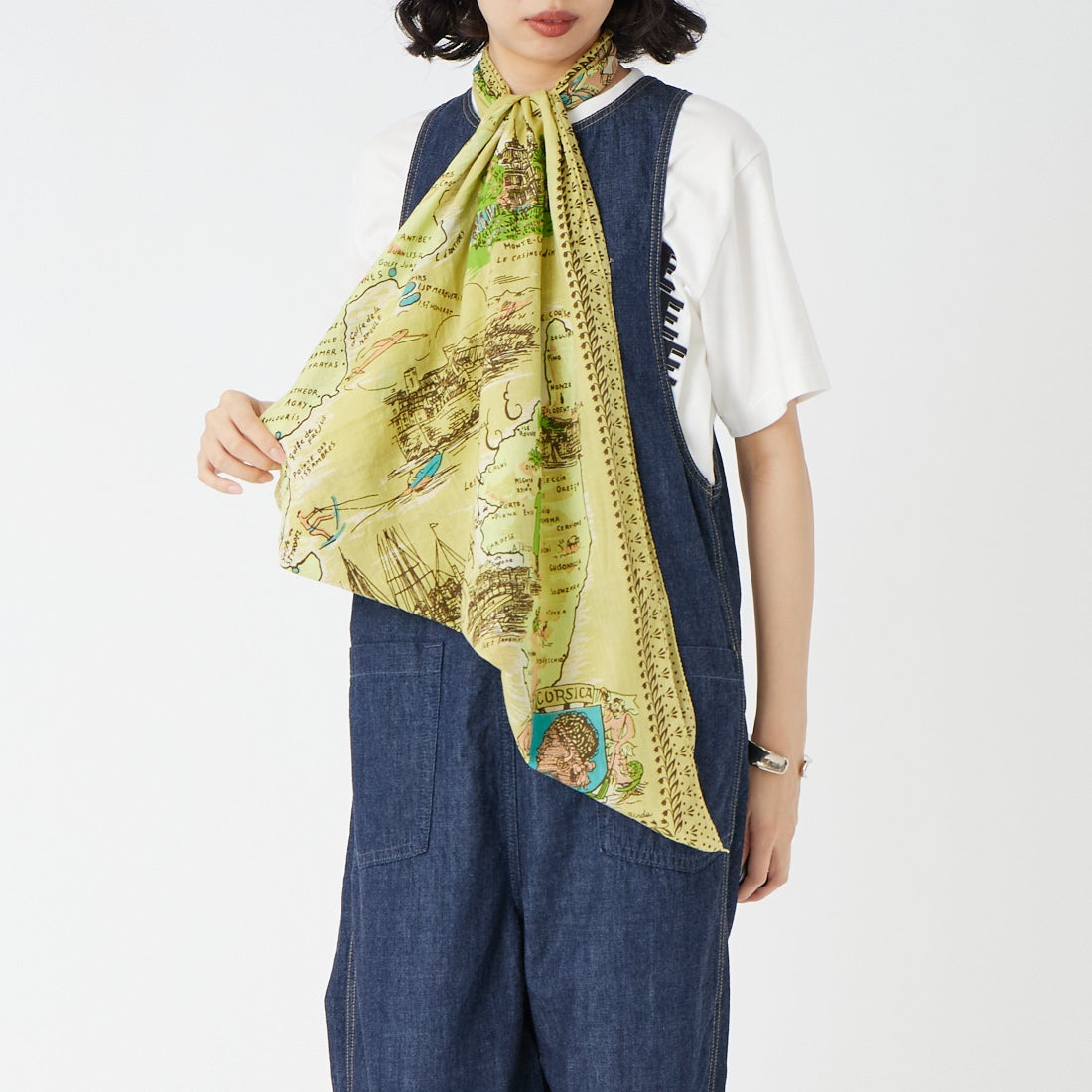 Bindu [ビンドゥー] マッププリントスカーフ [BBB1313] COTE-BEIGE