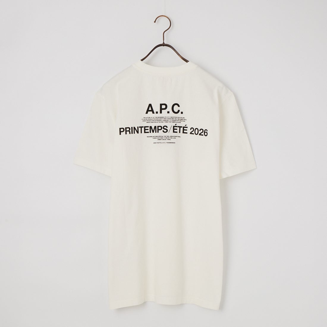 A.P.C. [アー・ペー・セー] バックプリントTシャツ [APC-PRINTEMPS-26] 91 BLANC C