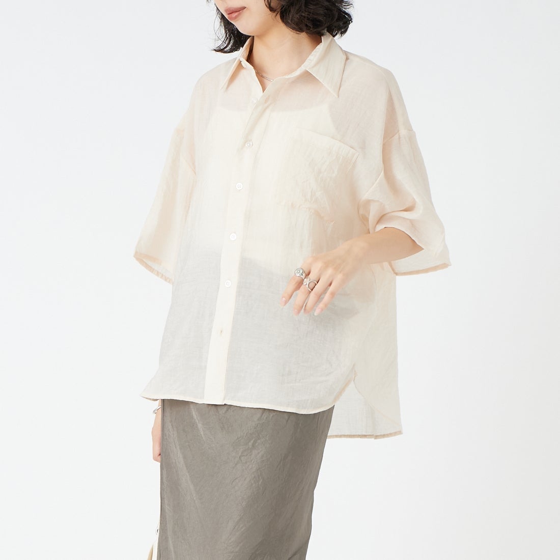 ﾍﾞｰｼﾞｭ&&モデル身長：162cm 着用サイズ：F&&