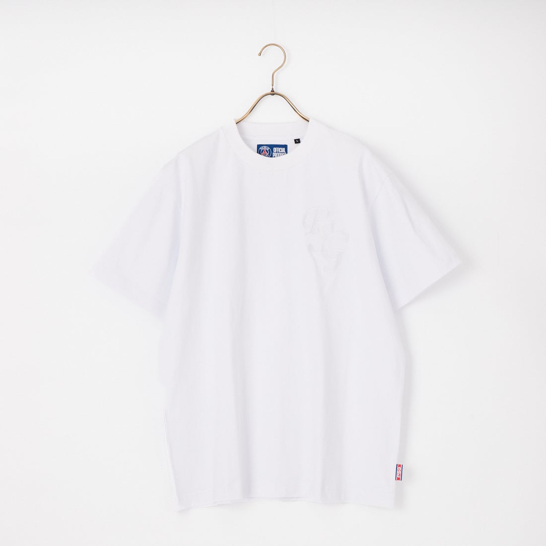 PARIS SAINT-GERMAN [パリ・サンジェルマン] 別注 ワンポイント刺繍ロゴ ショートスリーブTシャツ [PS0126SS0009-JF] WHITE
