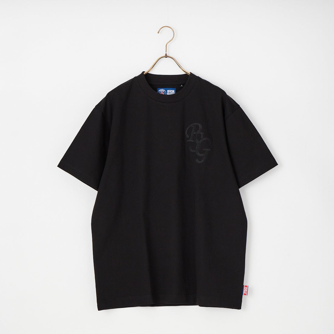 PARIS SAINT-GERMAN [パリ・サンジェルマン] 別注 ワンポイント刺繍ロゴ ショートスリーブTシャツ [PS0126SS0009-JF] BLACK