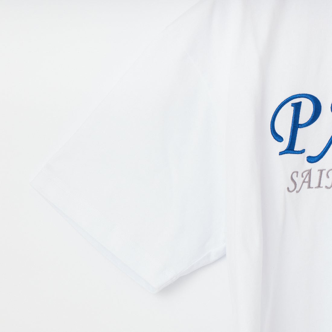 PARIS SAINT-GERMAN [パリ・サンジェルマン] 別注 フロント刺繍ロゴ ショートスリーブTシャツ [PS0126SS0010-JF] WHITE