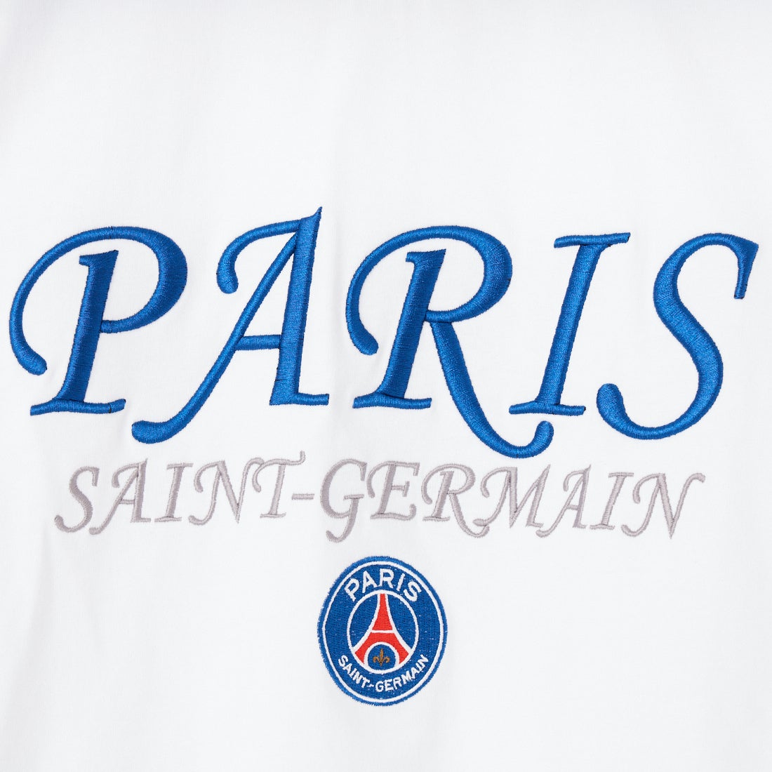 PARIS SAINT-GERMAN [パリ・サンジェルマン] 別注 フロント刺繍ロゴ ショートスリーブTシャツ [PS0126SS0010-JF] WHITE