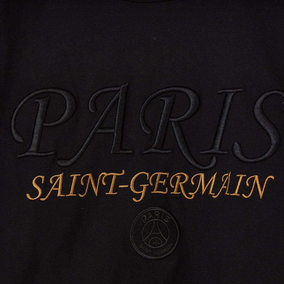 PARIS SAINT-GERMAN [パリ・サンジェルマン] 別注 フロント刺繍ロゴ ショートスリーブTシャツ [PS0126SS0010-JF] BLACK