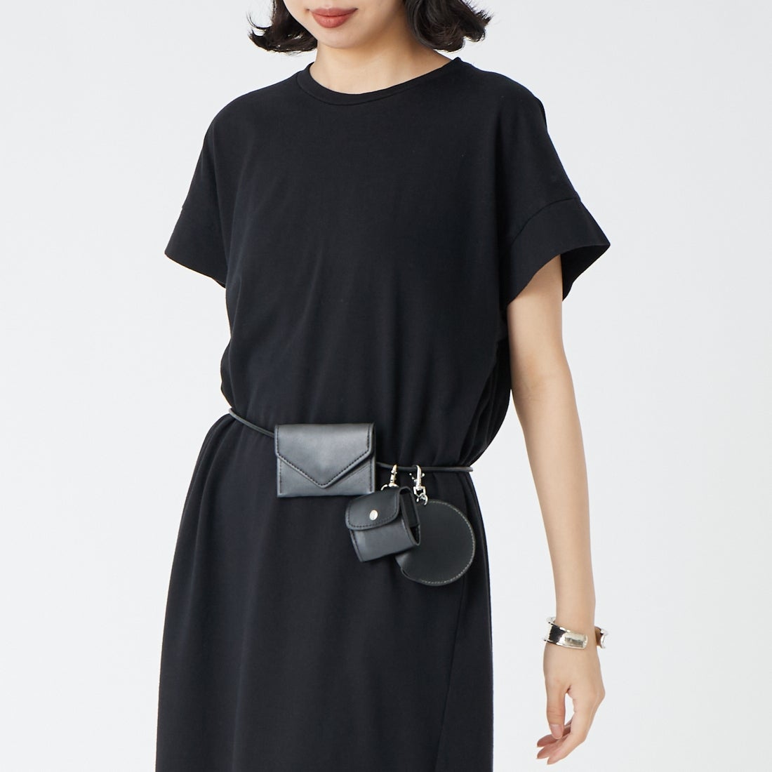 CHIGNON [シニヨン] ミニバッグ&ウエストベルト [0062-442SH] BK/SILVER