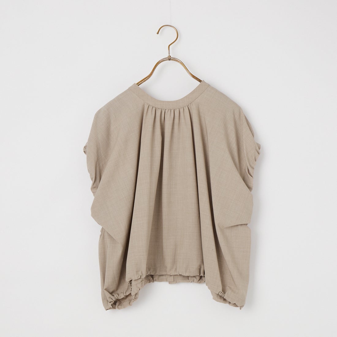 CHIGNON [シニヨン] 梳毛調2WAYフレンチスリーブシャツ [1262-333MK] BEIGE