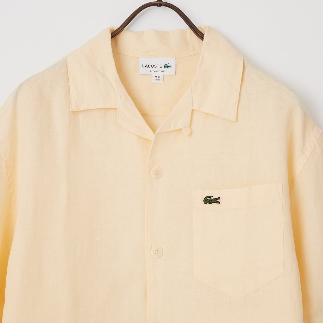LACOSTE [ラコステ] リネンオープンカラーシャツ [CH2339] 056 NATURE