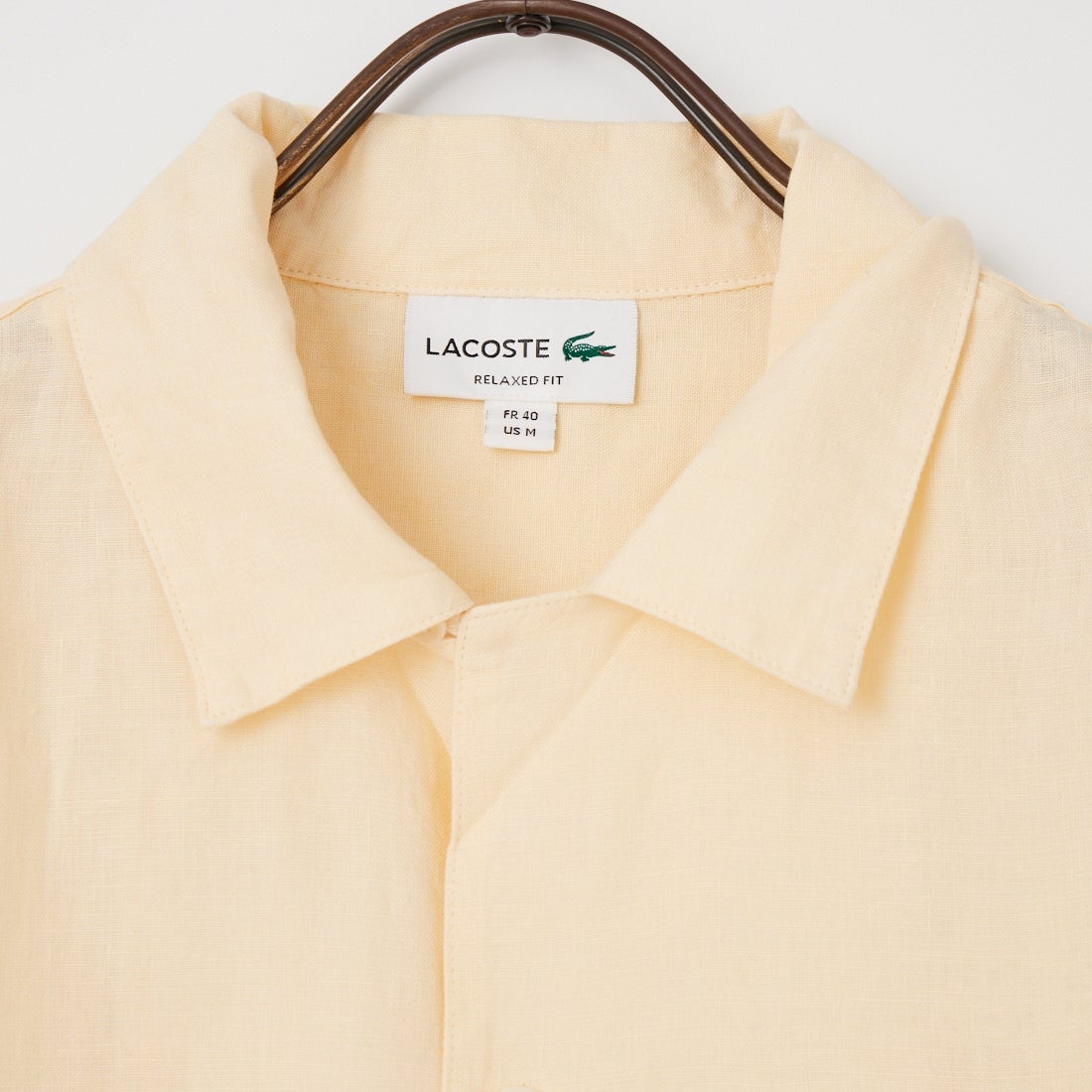 LACOSTE [ラコステ] リネンオープンカラーシャツ [CH2339] 056 NATURE