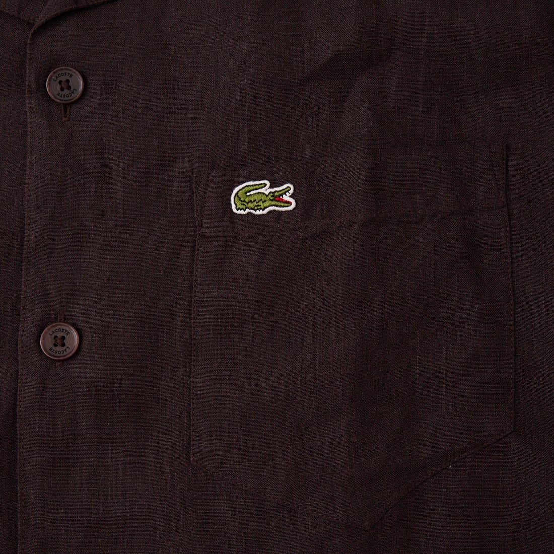 LACOSTE [ラコステ] リネンオープンカラーシャツ [CH2339] 3LA BUFFAL