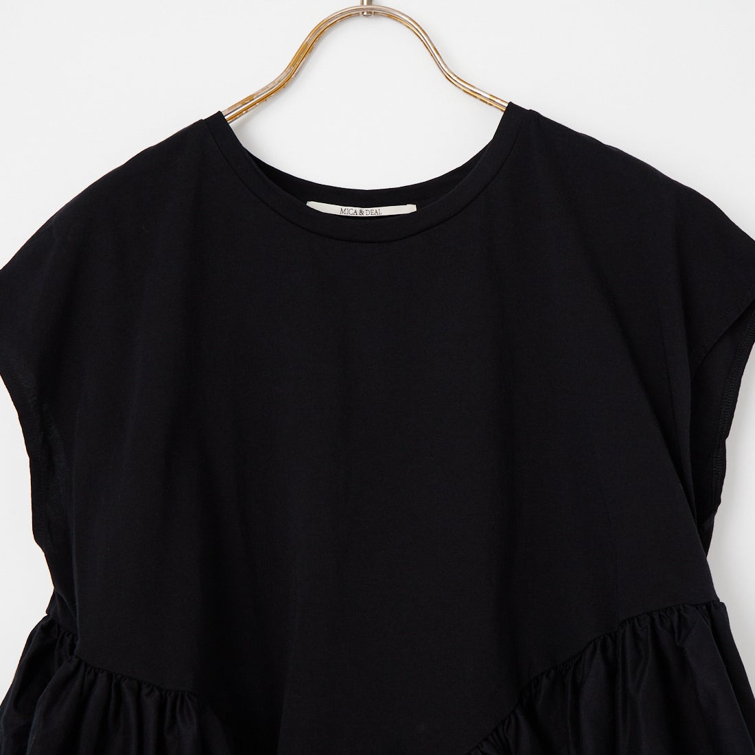 MICA&DEAL [マイカアンドディール] ドッキングフレアTシャツ [0126209138] BLACK