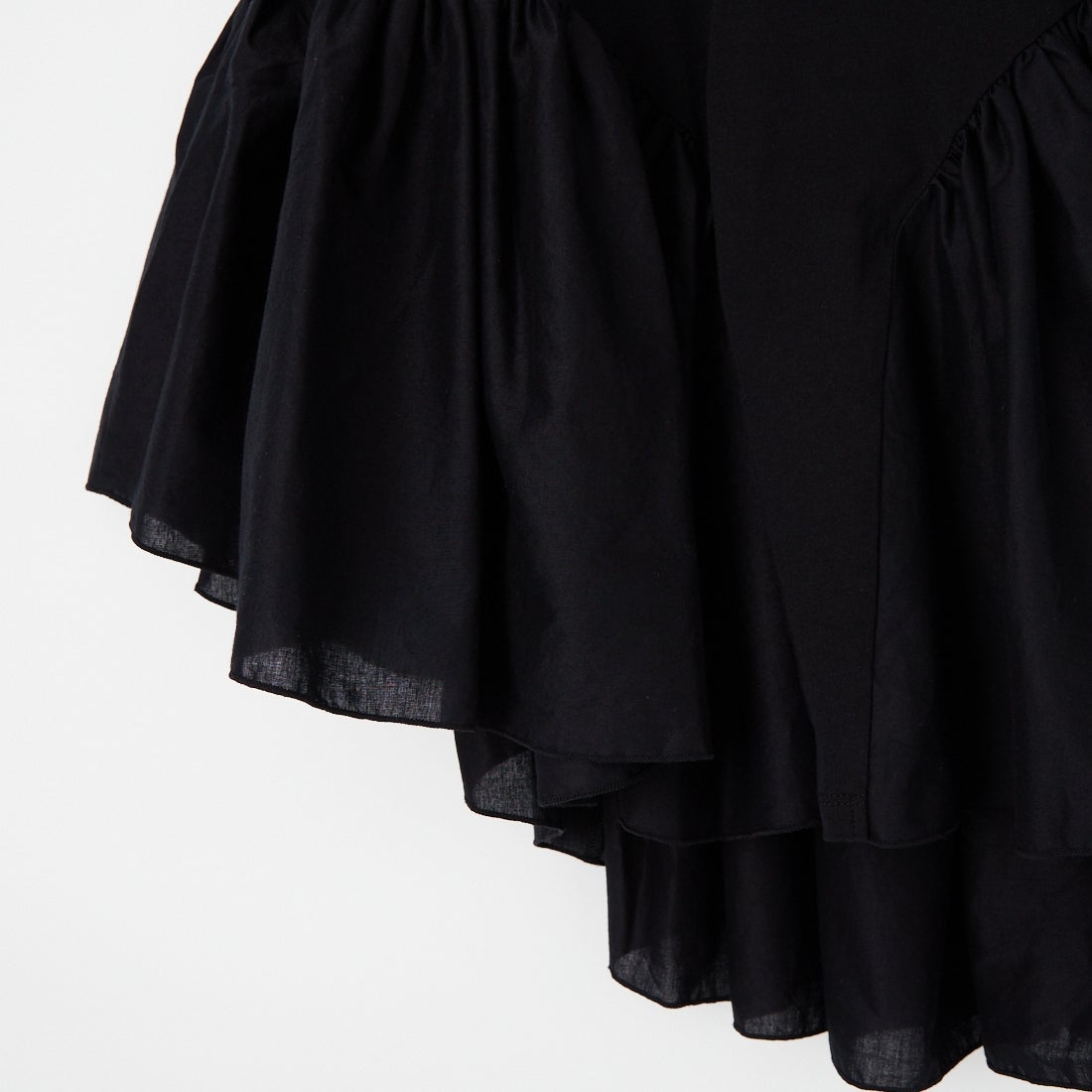 MICA&DEAL [マイカアンドディール] ドッキングフレアTシャツ [0126209138] BLACK