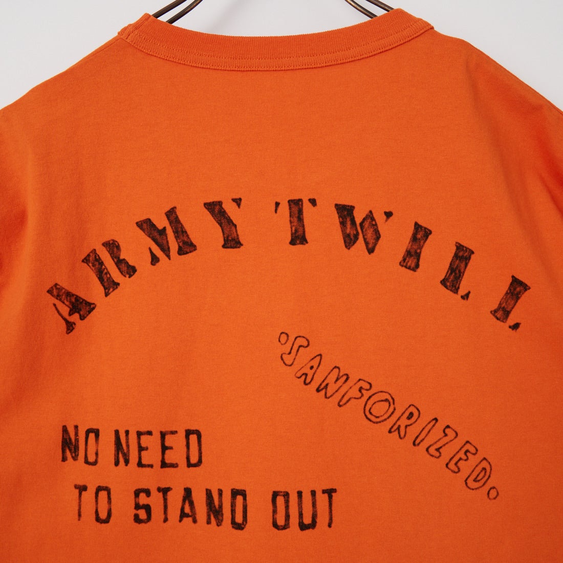 ARMY TWILL SANFORIZED [アーミーツイル サンフォライズド] ハーフスリーブプリントTシャツ [AM-2613012] ORANGE