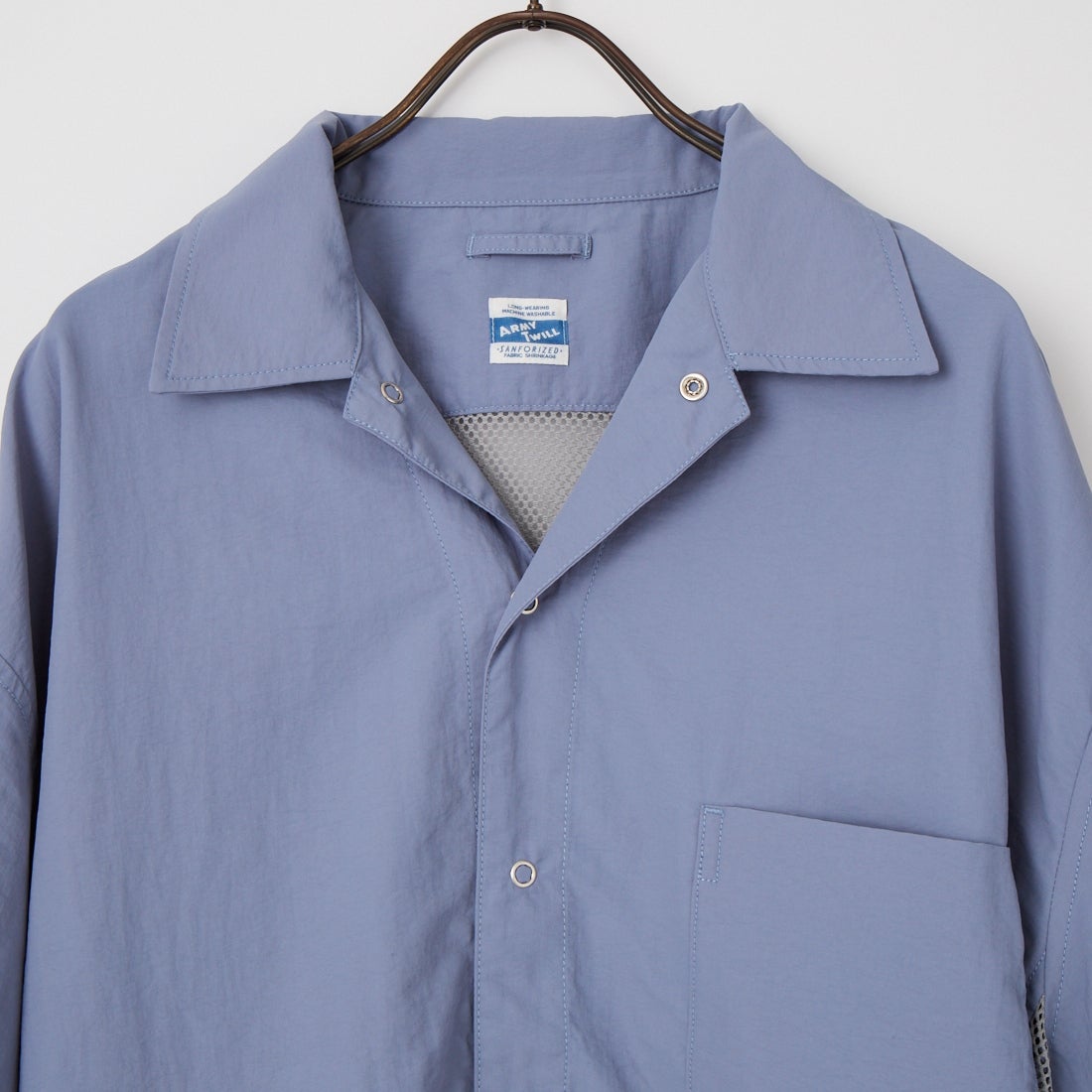 ARMY TWILL SANFORIZED [アーミーツイル サンフォライズド] ナイロンオックスメッシュシャツ [AM-2617006] BLUE