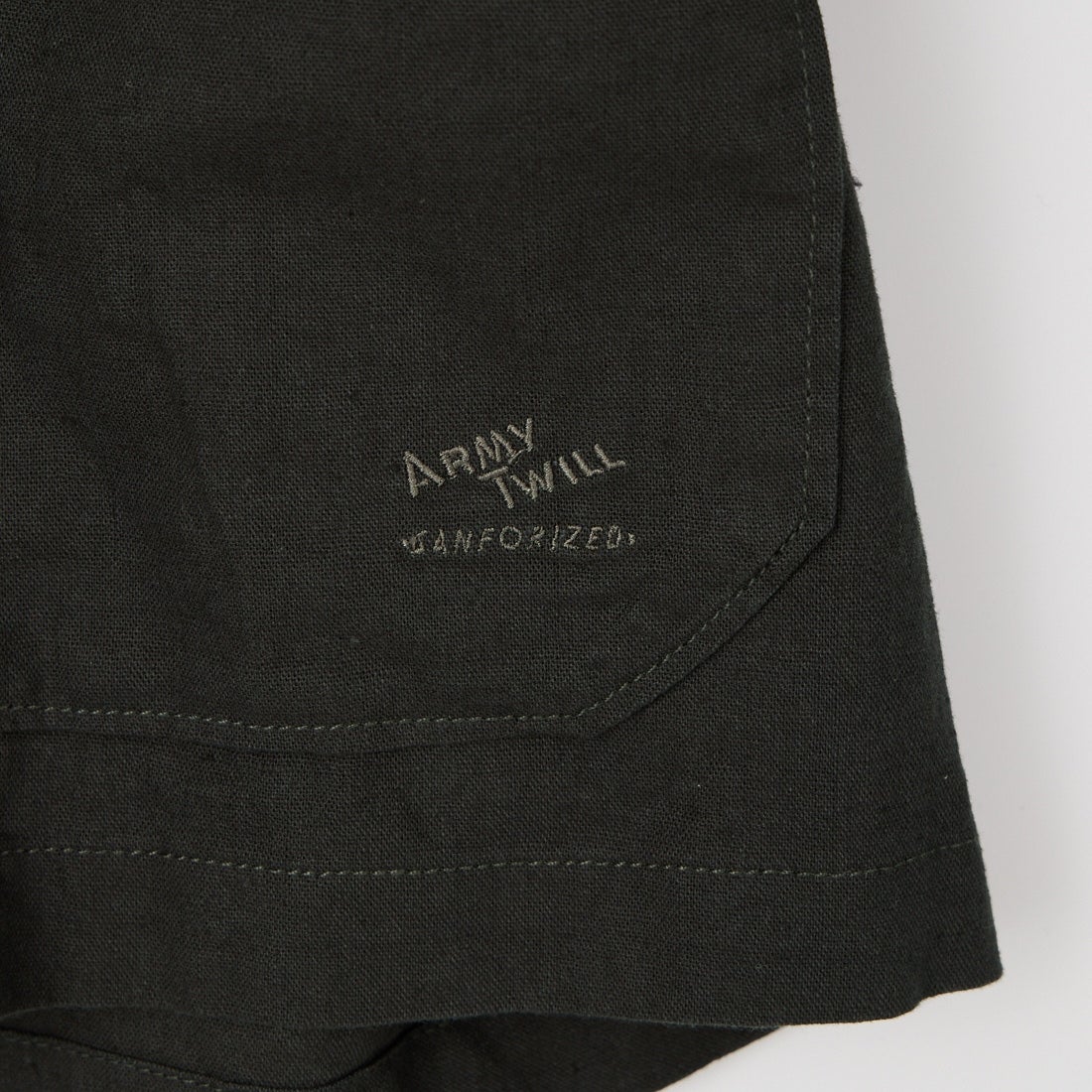 ARMY TWILL SANFORIZED [アーミーツイル サンフォライズド] コットンリネン ハーフスリーブテープシャツ [AM-2617009] CHARCOAL