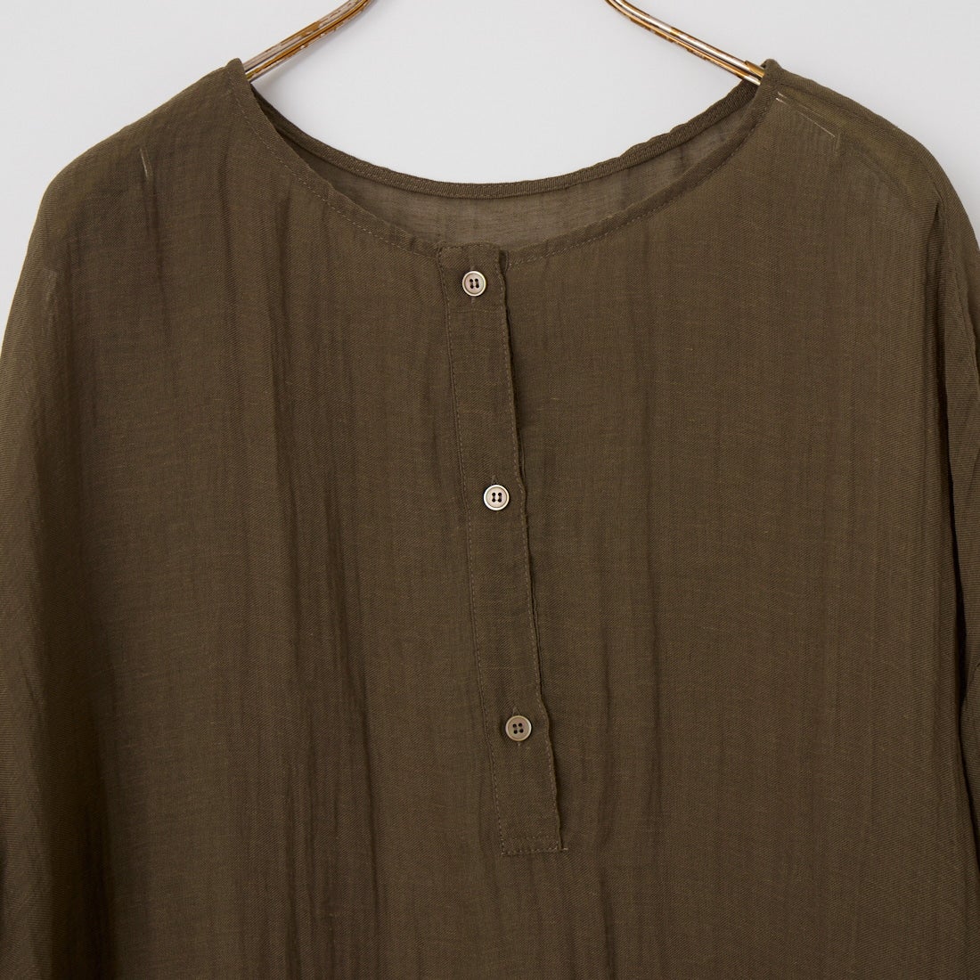 MICA&DEAL [マイカアンドディール] ヘンリーネックブラウス [0126201115] BROWN