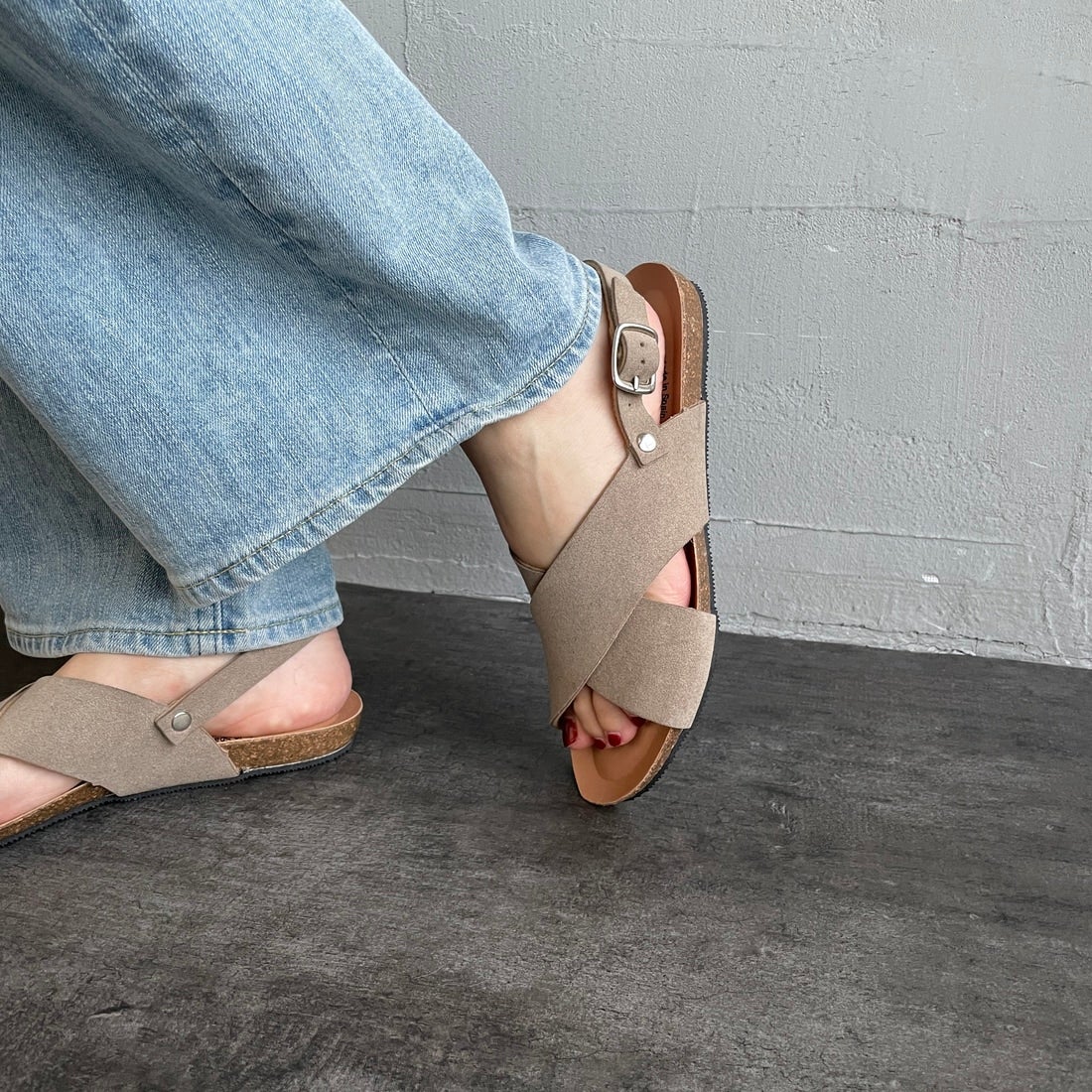 PLAKTON [プラクトン] 別注 バックベルトサンダル [716267-MC-JF] BEIGE