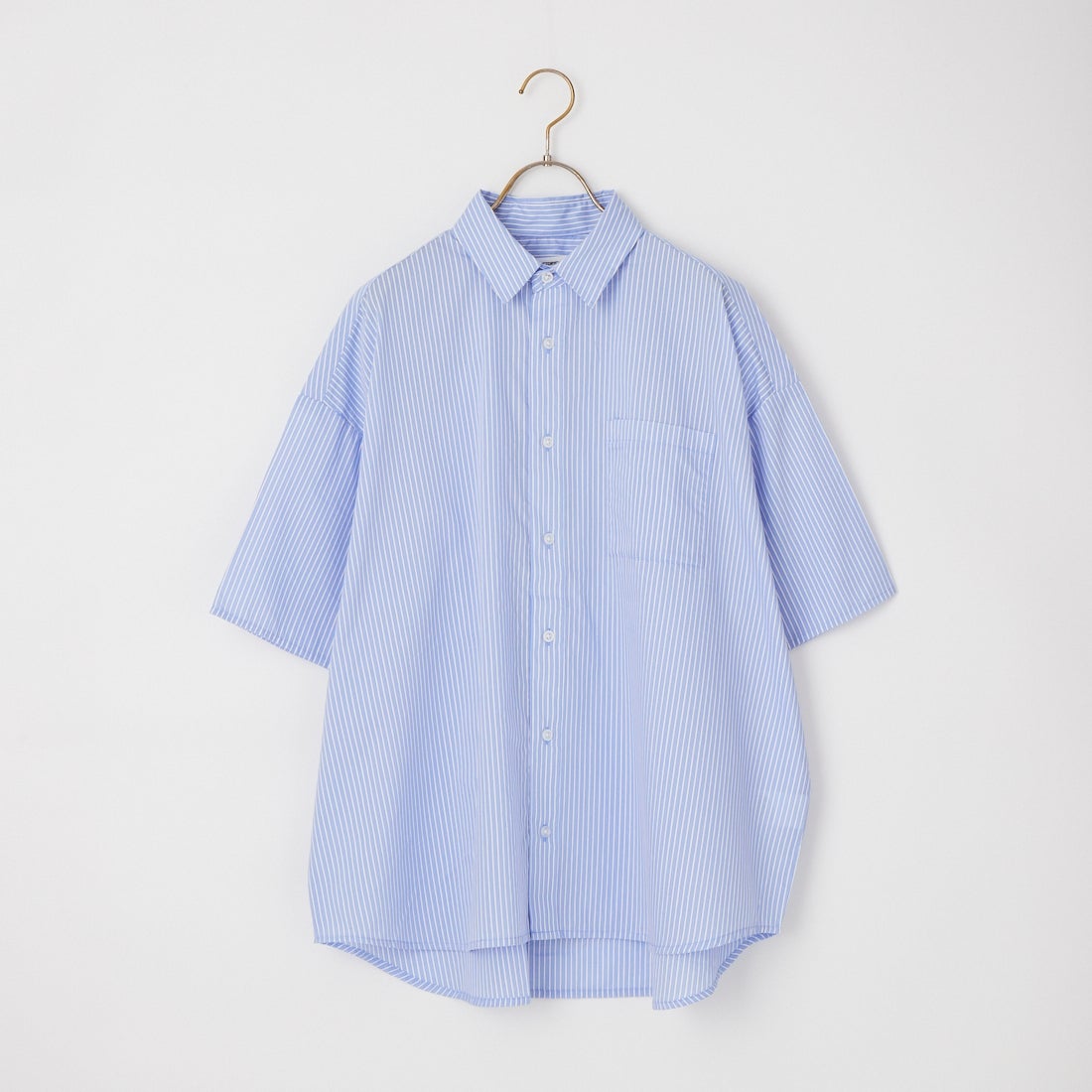 Jeans Factory Clothes [ジーンズファクトリークローズ] ショートスリーブ メンズライクビッグシャツ [IN8-SH-6] BLU ST